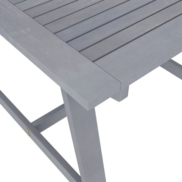 vidaXL Tuintafel 88x88x74 cm massief acaciahout grijs