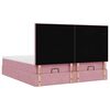 vidaXL Ottoman bed met matrassen 200x200cm fluweel roze