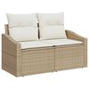 vidaXL Tuin Sofa Set met kussen 8 pcs Beige Poly riet