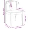 vidaXL Eetkamerstoel 2 pcs Wit en Wit Massief Rubberhout