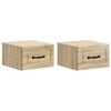 vidaXL Wandbeugel Bedkast 2 st Sonoma Eiken 34,5 x 33 x 20 cm