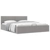 vidaXL Bedframe met hydraulische opslag stof lichtgrijs 180x200 cm