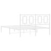 vidaXL Bedframe met hoofdbord metaal wit 140x200 cm