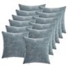 vidaXL Kussensloop 12 pcs HEERLEN Lichtblauw 40 x 40 cm Chenille Stof