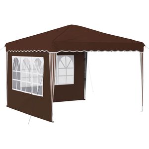 vidaXL Pop-up partytent 288 x 288 x 245 cm Bruin Oxford Stof