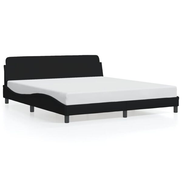 vidaXL Bedframe "Dover" stof zwart 160x200 cm