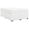 vidaXL Boxspring met matras kunstleer wit 140x190 cm