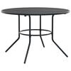 vidaXL Terrastafel rond &Oslash;110x72,5 cm gepoedercoat staal antracietkleur