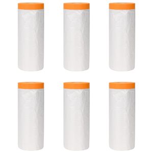 vidaXL Stofblad met Plakband 6 pcs Doorzichtig 270 x 1600 cm HDPE