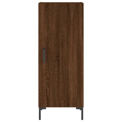 vidaXL Hoge kast 34,5x34x180 cm bewerkt hout bruin eikenkleur