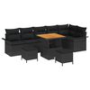 vidaXL Tuinbankenset 9 st Zwart poly rattan