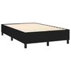 vidaXL Boxspring met matras en LED stof zwart 120x200 cm
