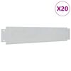 vidaXL Grasboorden 20 st 100x20 cm gegalvaniseerd staal