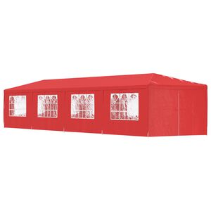 vidaXL Partytent 1200 x 300 x 255 cm Rood PE en staal