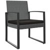 vidaXL Tuinstoelen 2 st polypropeen rattan donkergrijs
