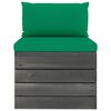 vidaXL 7-delige Loungeset met kussens pallet massief grenenhout