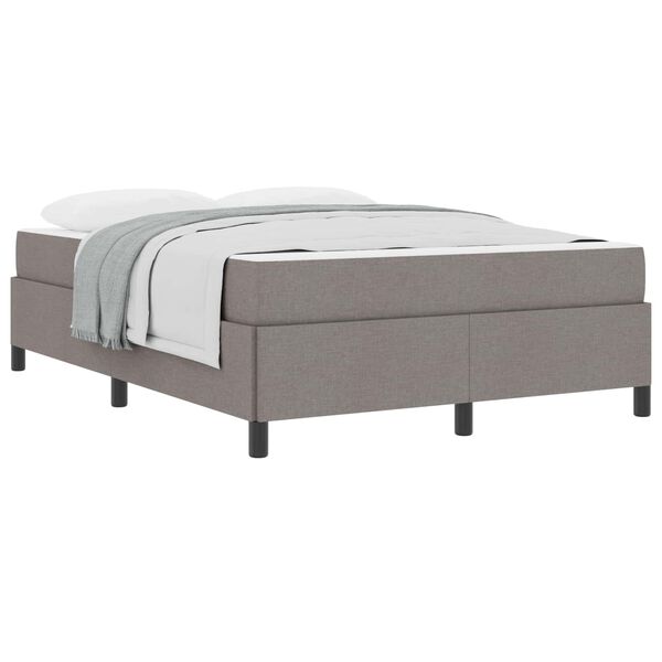 vidaXL Boxspringbed met matras Taupe 140 x 190 cm Stof