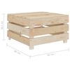 vidaXL Tuintafel pallet hout