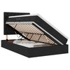 vidaXL Opslag bed met matras met hoofdeinde Zwart 120 x 200 cm Stof
