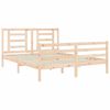 vidaXL Bedframe met hoofdbord massief hout 160x200 cm