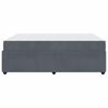 vidaXL Bedframe met matras Donkergrijs 160 x 200 cm Stof
