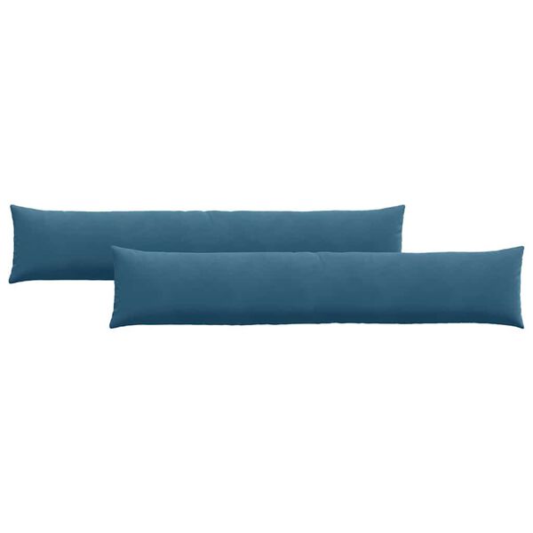 vidaXL Sofa Kussens 2 stuks Blauw 200 x 40 cm Cordstof