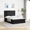 vidaXL Ottoman bed met matras 140x190cm stof zwart