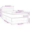 vidaXL Boxspring met matras en LED stof taupe 100x200 cm