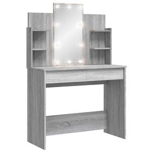 vidaXL Kaptafel met LED-verlichting 96x40x142 cm grijs sonoma