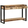 vidaXL Wandtafel met lade Bruin 120 x 33 x 75 cm Massief Mango Hout