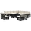 vidaXL Tuinbankenset 14 st Zwart en Cream Wit poly rattan