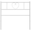 vidaXL Vervangend hoofdbord 90 cm metaal wit