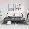 vidaXL Bedframe met hoofd- en voeteneinde metaal zwart 193x203 cm