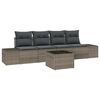vidaXL Tuin Sofa Set 5 st Grijs poly rattan