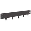 vidaXL Gazonrand 20 st 100 x 20 cm Staal Zwart