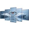 vidaXL Canvas muurdruk set Zwaan 100 x 50 cm
