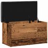 vidaXL Opbergbankje 82x42x45 cm bewerkt hout oud houtkleurig