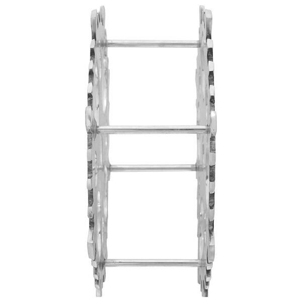 vidaXL Wijnrek Zilver 39 x 39 x 14 cm Aluminium