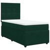 vidaXL Boxspring met matras fluweel donkergroen 90x190 cm