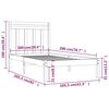 vidaXL Bedframe massief hout wit 100x200 cm