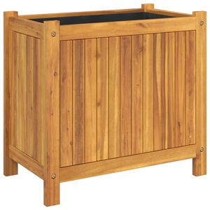 vidaXL Plantenbak met voering 54x31x50 cm massief acaciahout