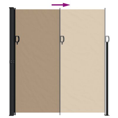 vidaXL Windscherm uittrekbaar 220x500 cm taupe