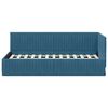 vidaXL Hoekbedframe met hoofdeinde Blauw 90 cm x 190 cm Fluweel