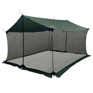 vidaXL Campingzeil met gaaswanden 340 x 260 x 220 cm Legergroen