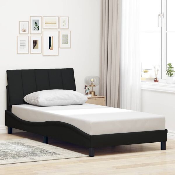 vidaXL Bedframe zonder matras "Hanko" 100x200 cm stof zwart