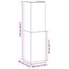 vidaXL Wand TV Kast Zwart Eiken 30,5 x 30 x 110 cm Bewerkt hout