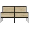 vidaXL Bedframe zonder matras metaal sonoma eikenkleurig 150x200 cm
