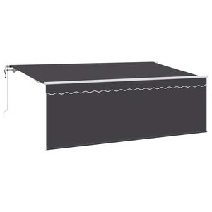 vidaXL Uitschuifbare luifel Antraciet 400 x 200 cm