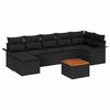 vidaXL Tuinbankenset 8 st Zwart poly rattan