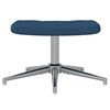 vidaXL Relaxstoel met voetenbank stof blauw